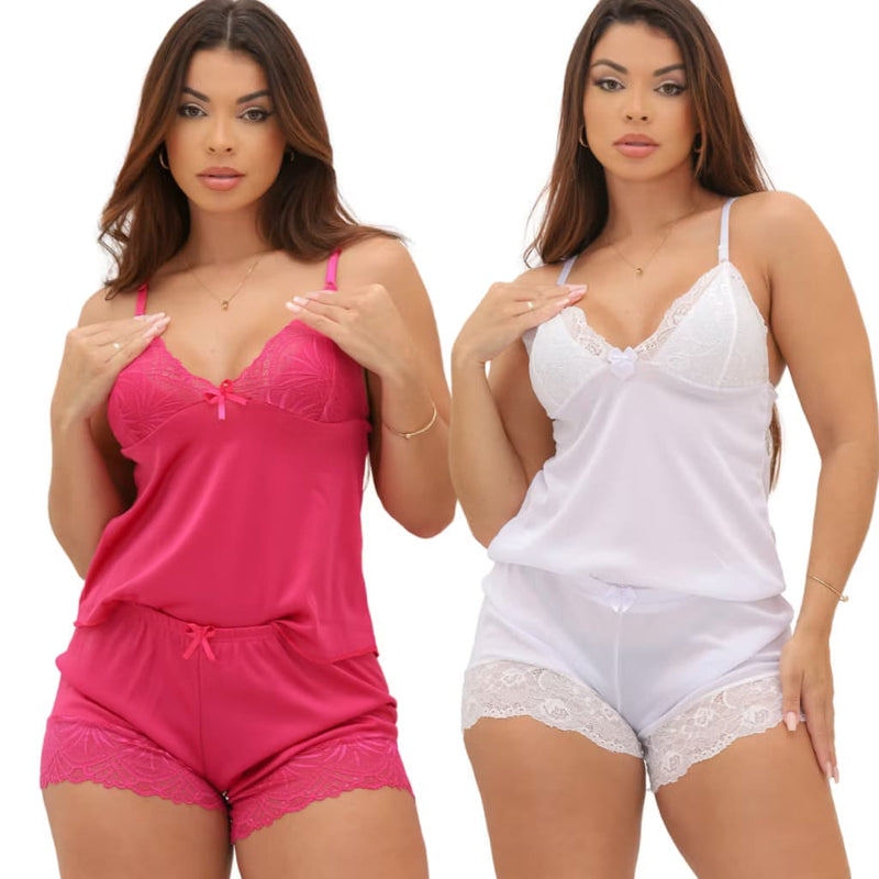 kit 2 baby doll sensual luxo confortável