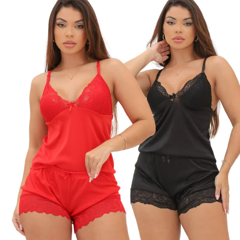kit 2 baby doll sensual luxo confortável